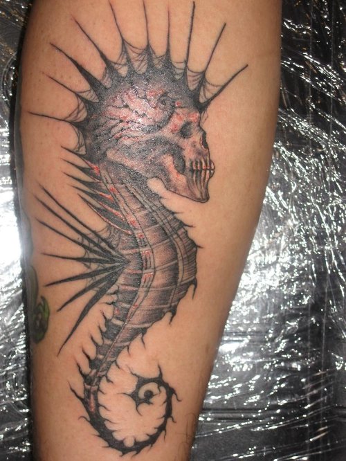 Aztec Sea Horse Tattoo