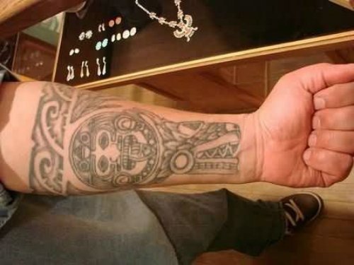 Aztec Design On Arm