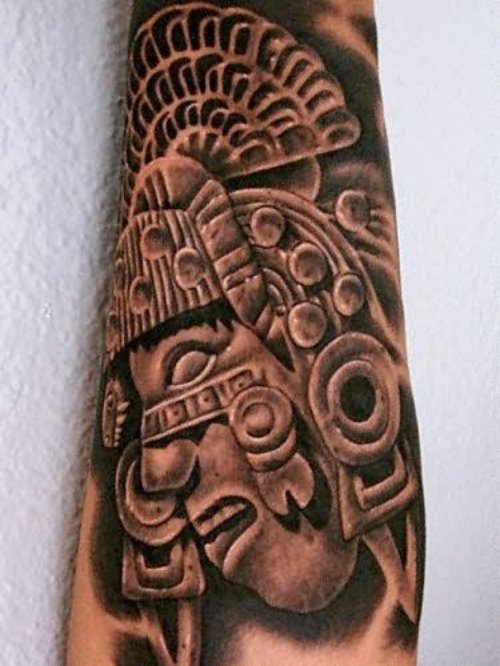 Aztec Black Tattoo on Arm