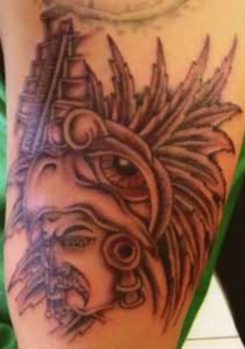 Aztec Man Tattoo