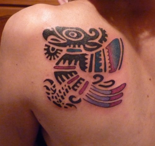 Cool Aztec Bird Tattoo