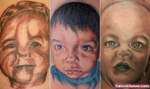 Creepy Baby Head Tattoos