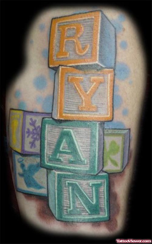 Ryan Baby Name Tattoo Design
