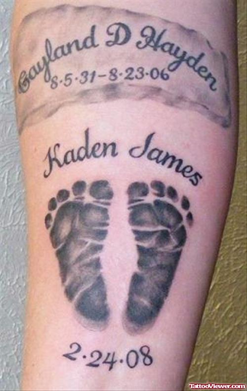 Memorial Baby Feet Tattoos