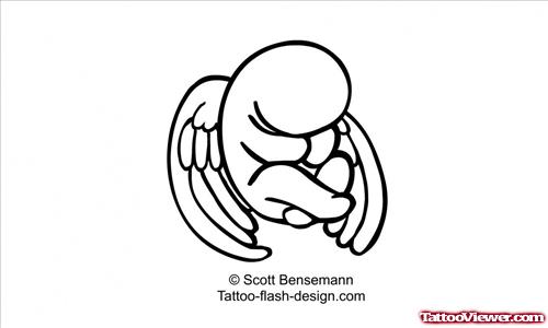 Outline Baby Tattoo Design