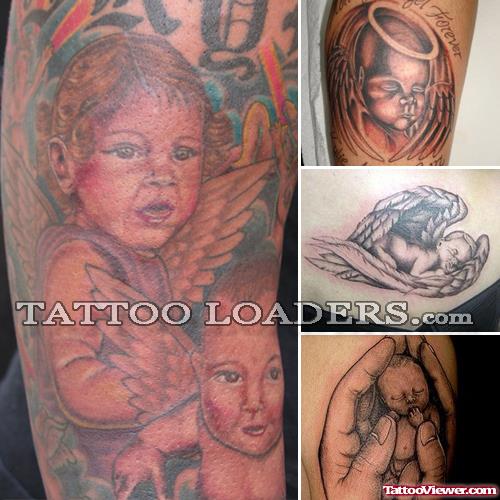 Baby Angel Tattoos Designs