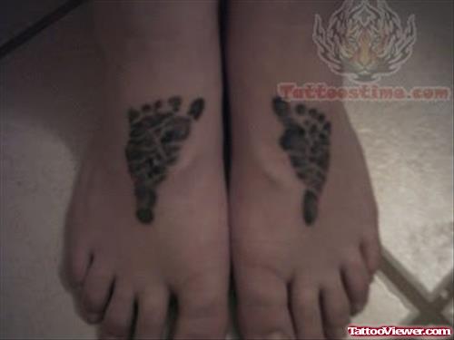 Baby Foot Prints Tattoos On Feet