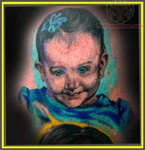 Baby Portrait Tattoo Image