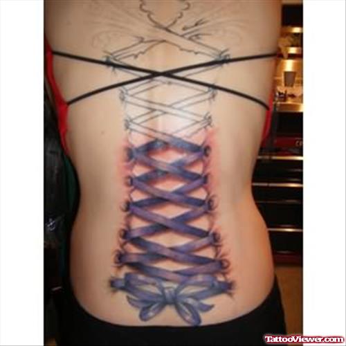 Corset Back Tattoo For Girls