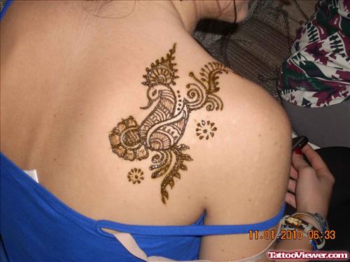 Henna Back Tattoo For Girls