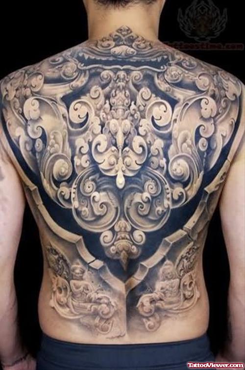 Aztec Back Body Tattoo