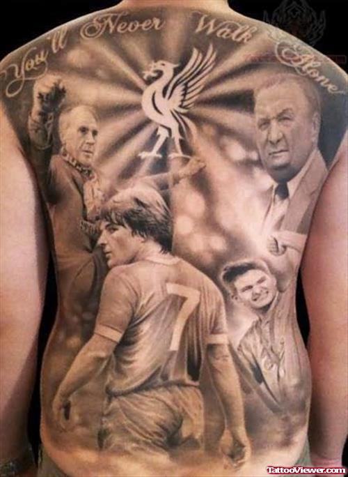 You will Never Walk Alone Tattoo On Back