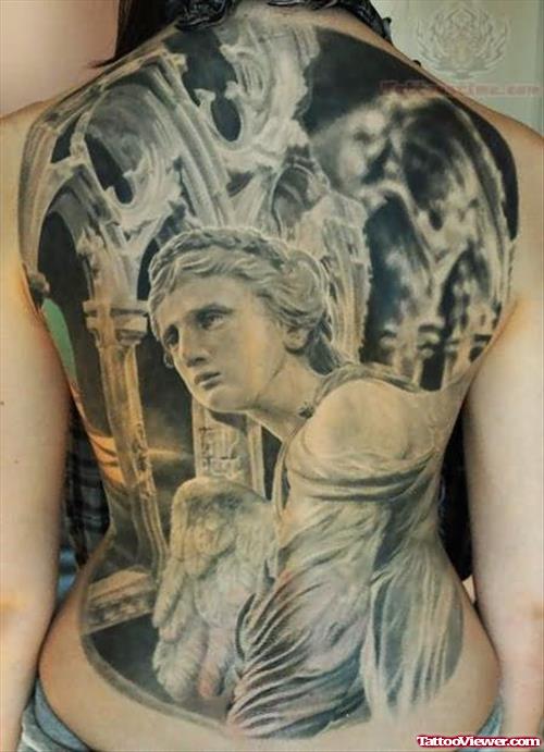 Religious Christian tattoo On Back