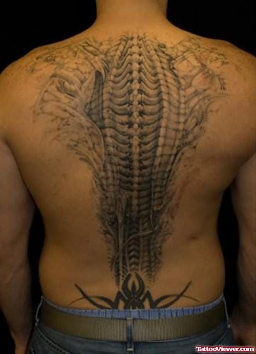 Large Spine Tattoo