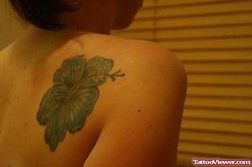 Hibiscus Tattoo On Back