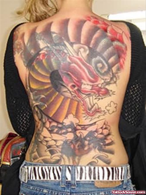 Dangerous Snake Spine Tattoo