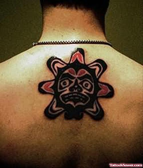 Extreme Sun Tattoo On Back