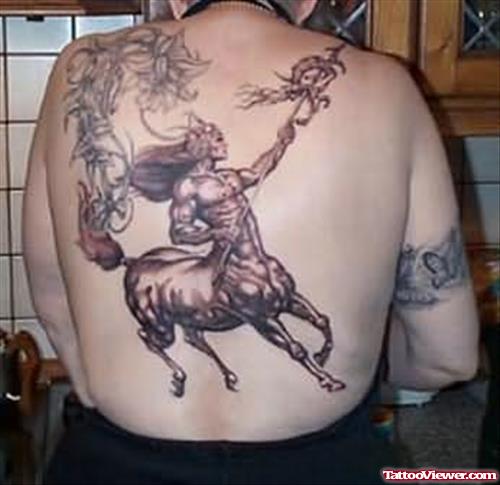 Sagittarius Tattoos On Back