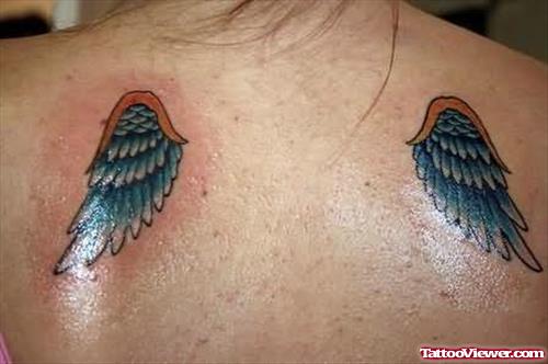 Marvelous Wings Tattoo On Back