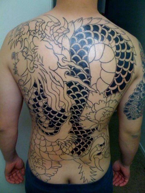 Dragon Back Tattoo For Men