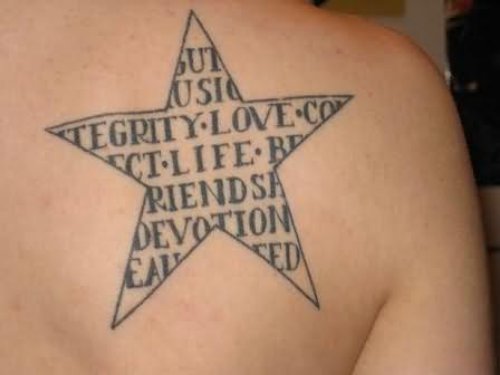 Stars Big Tattoo On Back