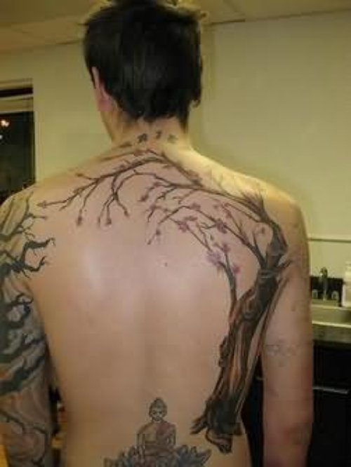 Tree Tattoo On Back For Boys