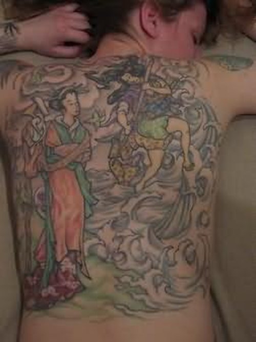 Awesome Back Tattoo Design