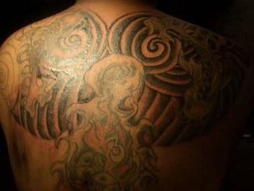 Swirl Back Tattoo Design