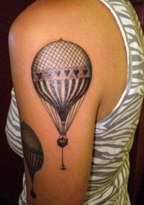 Left Half Sleeve Balloon Tattoo