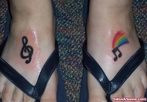 Music Band Tattoo For Feet