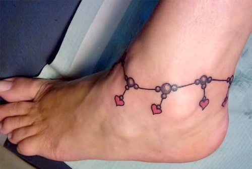 Ankle Band Tattoos For Women