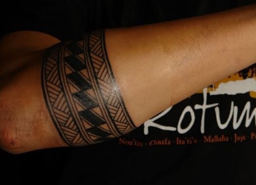 Right Sleeve Polynesian Armband Tattoo