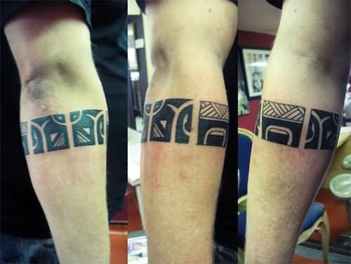 Polynesian Armband Tattoos On Both Sleeve