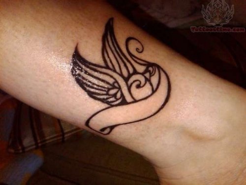 Swallow And Banner Tattoo