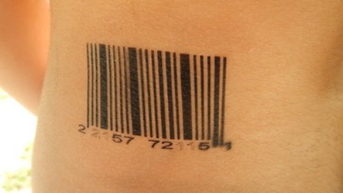 Rib Side Barcode Tattoo