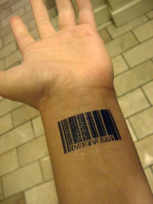 Beautiful Left Wrist Barcode Tattoo