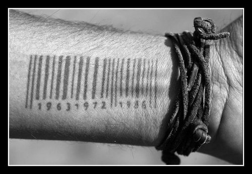 Left Forearm Barcode Tattoo