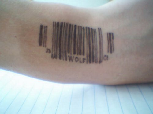 Forearm Barcode Tattoo