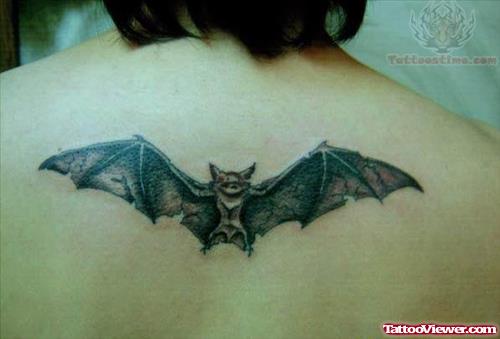Bat Tattoo On Back Body