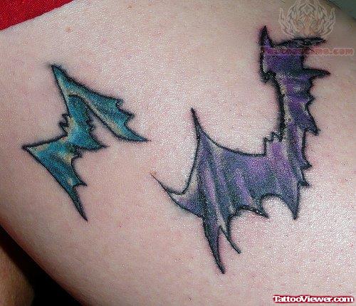 Flying Bats Tattoos