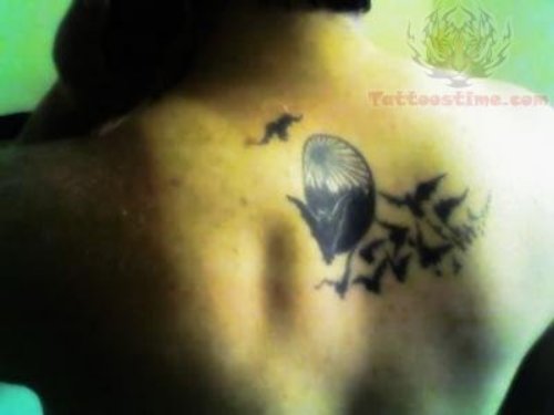 My Bat Tattoo On Back