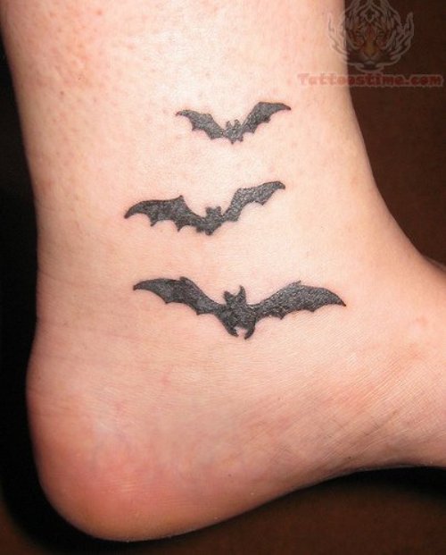 Bat Tattoo On Ankle