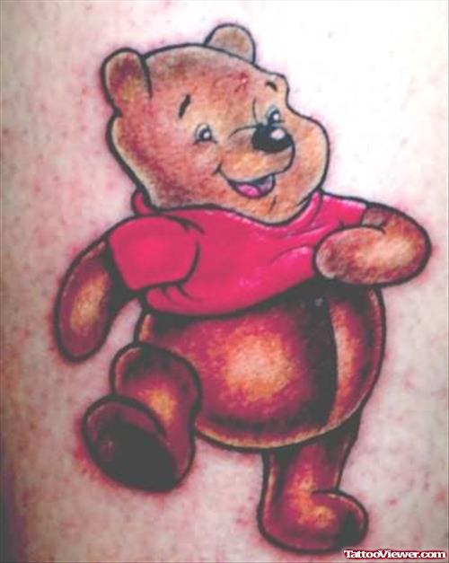 Funny Pooh Bear Tattoo