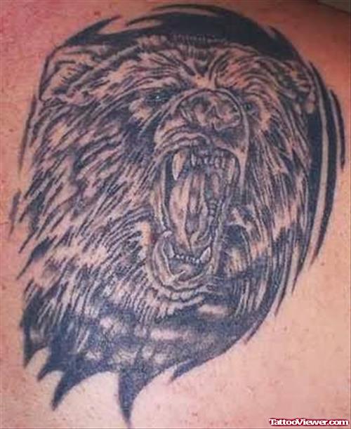 Crawling Bear Face Tattoos
