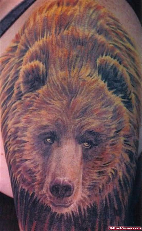 Big Face Bear Tattoo
