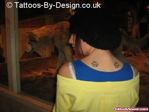 Bear Paw Tattoos On Back