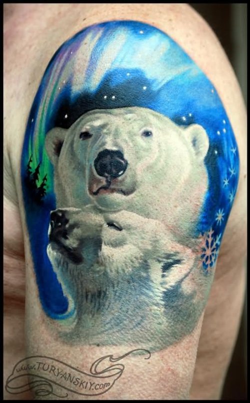 Polar White Bear Tattoo