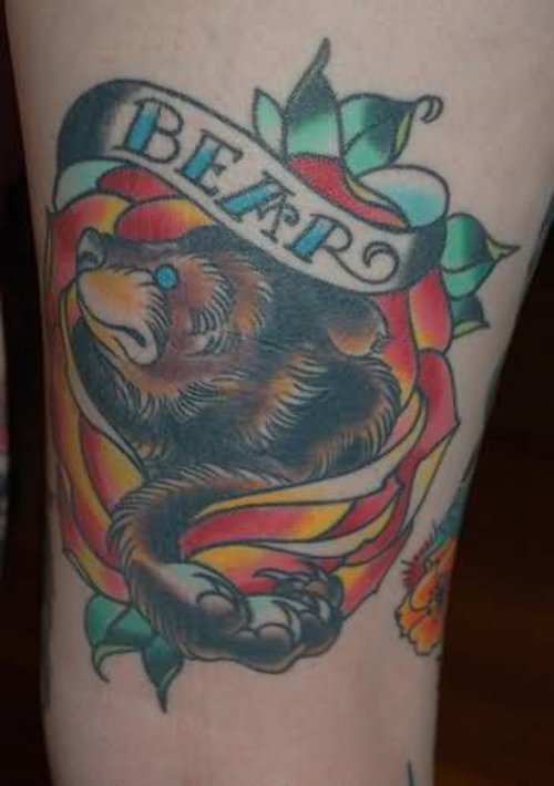 Bear Coloured Tattoo