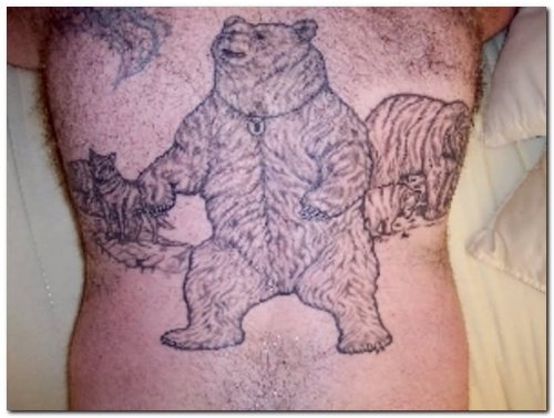 Grey Bear Tattoos Designs