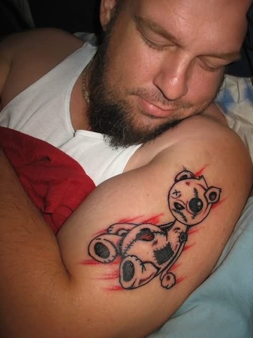 Cute Arm Bear Tattoo